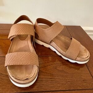 Franco Sarto Tan Suede Sandals - Size 6.5